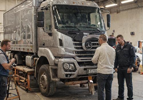 Professional truck body repair team providing expert consultation and advice